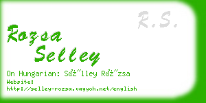 rozsa selley business card